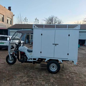 Triciclo Refrigerado a Gasolina, Vehículo <span class=keywords><strong>de</strong></span> 3 Ruedas con Almacenamiento en Frío Móvil para Transporte <span class=keywords><strong>de</strong></span> Alimentos Congelados, Carne, Frutas y Helados - Product Image 6