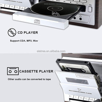 Lecteur de disques vinyles vintage 9 en 1 avec lecteur de CD et cassette, Toca Disco Vinilo Tocadiscos De Vinilo avec USB, cassette et CD