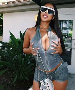 Nouvel ensemble tendance pour femmes, <span class=keywords><strong>veste</strong></span> <span class=keywords><strong>en</strong></span> <span class=keywords><strong>jean</strong></span>, tenue <span class=keywords><strong>en</strong></span> <span class=keywords><strong>jean</strong></span> extensible <span class=keywords><strong>en</strong></span> coton, <span class=keywords><strong>veste</strong></span> courte et short, ensemble deux pièces assorti, ensemble <span class=keywords><strong>jean</strong></span> deux pièces pour femmes - Product Image 6