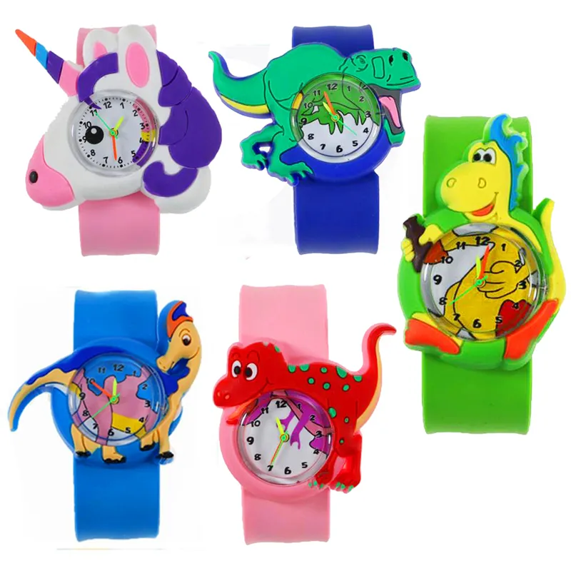 Animali Shark Unicorn Watch giocattoli per bambini orologi al quarzo per bambini cinturino in Silicone Slap orologio per bambini orologio per bambini