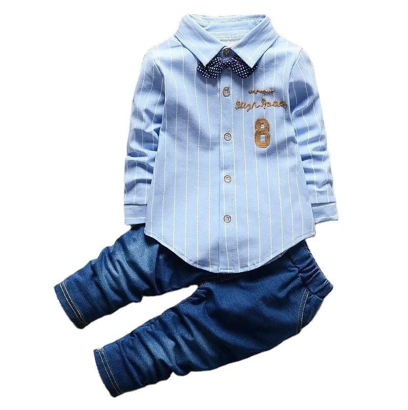 Ensemble de vêtements en coton pour enfants, chemises de sport pour bébés garçons, automne-hiver, vente en gros,