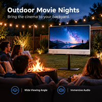 Téléviseur intelligent portable à écran tactile de 22 pouces, système d'exploitation WebOS/Google TV/Tizen en option, 1080P LED, batterie intégrée et Wi-Fi, haut-parleurs doubles pour camping-car