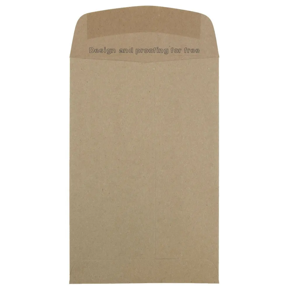 Envelope de manila com logotipo ou corda, envelope impresso personalizado c4 c5 c6 a4 a5 tamanho marrom em papel adesivo