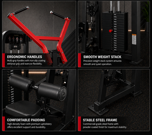 Machine professionnelle de tirage vertical assis SK avec pile de poids pour l'entraînement de la force dorsale – Équipement de fitness et de musculation Pro - Product Image 2