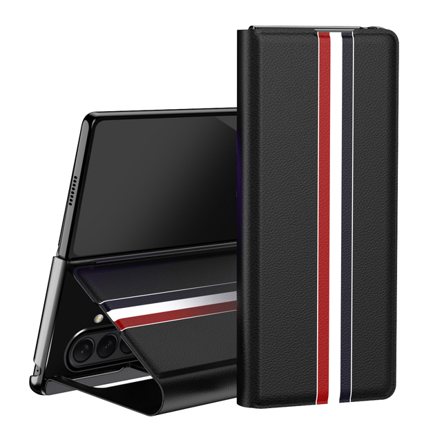 Hot Selling PU Leather Flip Wallet Case with Card Slots PU Leather Back Cover Phone Case for Samsung Galaxy Z Fold 7 6 5 4