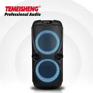 Temeisheng2022ダブル8インチウーファーベーススピーカーポータブルワイヤレスブルートゥーススタイル710サークルライトパーティーボックススピーカー