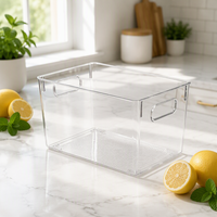 Conteneur de stockage alimentaire rectangulaire en plastique PET moulé par injection pour les légumes et les fruits de la cuisine