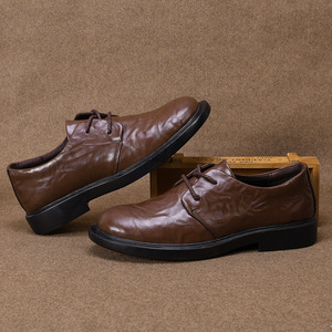 Zapatos Oxford de Cuero Negro con Punta Puntiaguda, Cordones, Suela Suave, para Oficina y Carrera Profesional, Zapatos de Vestir para Hombre, para Todas las Temporadas, Estilo Sólido - Product Image 3