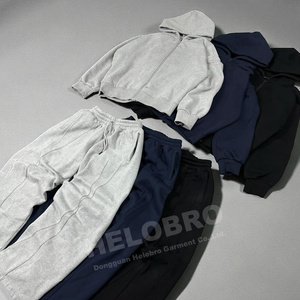 Tute Sportive Personalizzate di Alta Qualità <span class=keywords><strong>con</strong></span> Zip e Stampa Grafica, Set <span class=keywords><strong>con</strong></span> Felpa e Pantaloni Larghi Oversize - Product Image 2