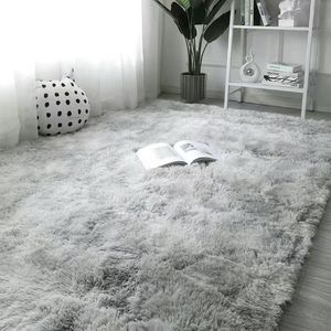 Tapis en peluche à haute teneur en polyester Tapis de sol doux antidérapant pour chambre salon décor à la maison