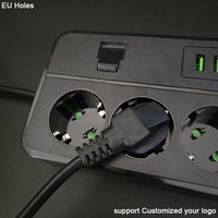 Prises multiples intelligentes avec contrôle sans fil pour téléphones mobiles, charge sans fil, courants nominaux 10A, 4 prises multiples