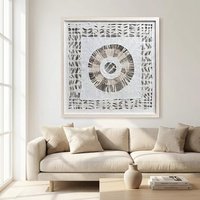 Art mural texturé 3D en papier Xuan fait main, art abstrait original en relief avec motif en spirale, artisanat en papier naturel pour la décoration moderne de la maison