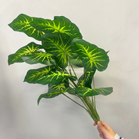 Künstliche Blätter Große Brasilianische Blätter Mehrköpfige Grüne Pflanze Blumenarrangement Dekorative Blätter