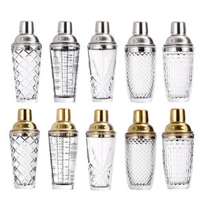 Shaker <span class=keywords><strong>Boston</strong></span> en verre 400 ml en acier inoxydable avec graduation graduée pour le mélange de thé au lait et de cocktails - Product Image 2