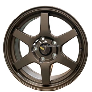 Flrocky Wheel สำหรับปี <span class=keywords><strong>TE37</strong></span>สไตล์13 14 <span class=keywords><strong>15</strong></span> 16 17นิ้ว<span class=keywords><strong>4X100</strong></span> 5X114.3 5X100ล้อรถโดยสาร - Product Image 1