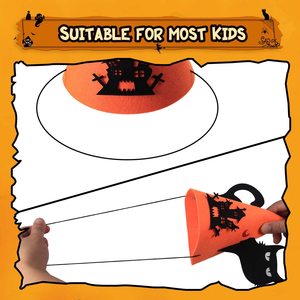 Sombrero de fiesta de <span class=keywords><strong>Halloween</strong></span> con araña murciélago gato y fantasma patrón Fanny artesanía hecha a mano para niños sombrero de <span class=keywords><strong>Halloween</strong></span> accesorios de fiesta - Product Image 4
