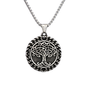 Collar yunnique Tree Of Life, colgante de acero inoxidable, cadena para hombre, joyería de estilo Retro, colgante de moda para regalo - Product Image 5