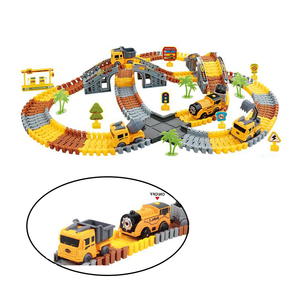 Rompecabezas construcción tren ferroviario conjunto batería ingeniería ranura juguete para niños niño juguete carril coche juguete conjunto - Product Image 5