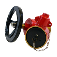 Robinet de raccordement d'incendie à bride 65 mm en fonte et laiton, flexible, haute pression 20-48 bars, pour incendies classe A/B, rouge