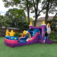 Moonwalk Commercial Gonflable Videur Pvc Extérieur Adulte Gonflable Saut Château Rose Bulle Blanc Mini Enfants Arc-En-Ciel Bounce Maison