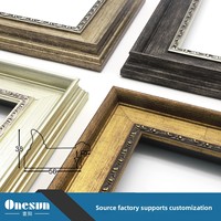 Marco de Espejo Decorativo Tridimensional Clásico Europeo Vintage con Franja Exterior para Exhibición en Mesa PS