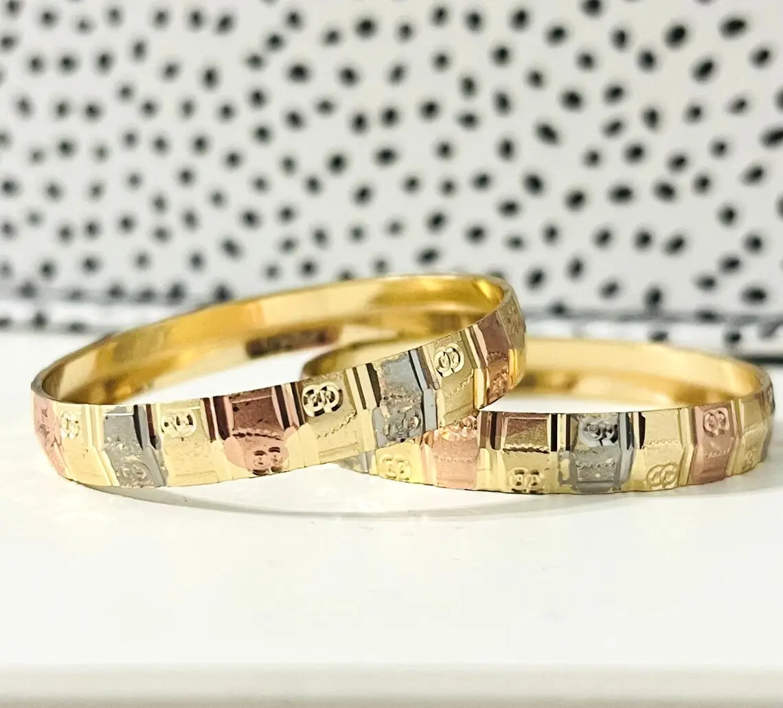 Bán Buôn Sản Phẩm Mới Xếp Chồng Vòng Đeo Tay Ấn Độ Bangle Cho Bé 18K Vàng Thép Không Gỉ Đa Màu Sắc Bangle Vòng Đeo Tay Trang Sức