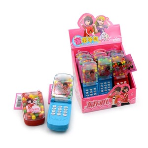 wholesale custom private label shantou music mobile phone shape toy candy with hard candy