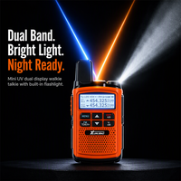 XUNLIBAO 9200 Mini Talkie-walkie UHF à double écran rechargeable, radio bidirectionnelle 3W avec lampe de poche pour hôtel, commerce de détail, extérieur et voyage