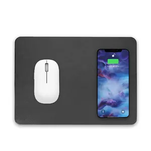 NEW Wireless Charging Mousepad PU 3 Color Water Proof 10W Fast Mousepad With Wireless Charing