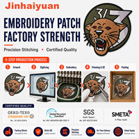 Écusson brodé personnalisé Tigre rugissant 3D, badge animalier pour vestes streetwear, sacs à dos et vêtements d'extérieur