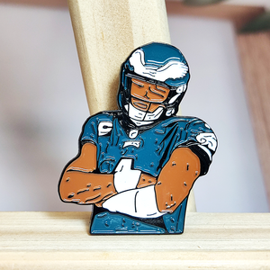 Spilla in Metallo Personalizzata con Logo Cartoon, Distintivo Smaltato per Squadra di Baseball, Spille Smaltate in Nichel Nero e Oro - Product Image 6