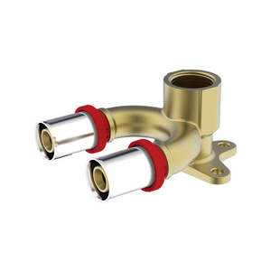 Conector de Manguera de Plomería Ikaro, Tipo U, Doble Conexión, 1/2 Flange D.16x2 D.16x2 - Product Image 1