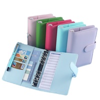 Planificateur d'Affaires Spirale Personnalisé, Agenda de Travail, Reliure Budgétaire, Couverture en Cuir PU, Carnet A5 A6 à 6 Anneaux, Couleur Macaron Sucré