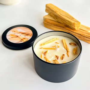 Bougie parfumée artisanale non toxique à la cire de soja, énergie nettoyante, Palo Santo, cèdre, sauge blanche, lavande, mariage, Ramadan, Pâques, LANJO - Product Image 1