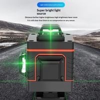 Nouveau niveau laser vert avec alignement automatique, dispositif de fixation murale, 12 lignes, alimentation AC/DC double usage, largeur de ligne 1mm/5m