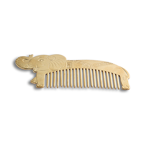 Peigne en laiton doré de style chinois de haute qualité avec logo personnalisé - Product Image 2