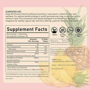 Premium Vegan kadınsı denge Gummies glutensiz hawaii ananas bağışıklık destek yetişkinlerin kadın için bitkisel takviyeler - Product Image 2