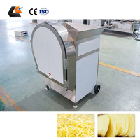 SUS304 Knoflook snijmachine, banaan/plantain snijmachine, industriële groentesnijmachine, komkommer snijmachine