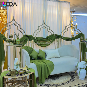 ฉากหลังโค้งสีทองสไตล์อาหรับสมัยใหม่แบบกำหนดเองของ LEDA สำหรับตกแต่งซุ้มงานแต่งงาน - Product Image 1