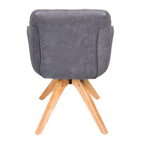 Fourniture d'usine de meubles de maison moderne luxe chaise de salle à manger en velours de loisirs canapé confortable gris