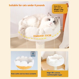 Luxuriöser Katzenbaum Klettergerüst Sisal Holzkratzbaum Süßer Blumen-Typ für Kleine und Große Katzen Perfekter Haustier-Katzenbaum Weihnachten - Product Image 3