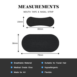 Umwelt freundliches hypo allergenes Mundband und Nasen streifen in medizinischer Qualität für ruhigen Nachtschlaf ohne Rückstände - Product Image 4