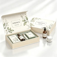 Scatola di Cartone Rigido di Lusso Personalizzata Stile Libro con Chiusura Magnetica per Set di Cosmetici e Prodotti di Bellezza, Confezione Regalo in Carta