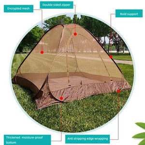 OEM tenda berkemah portabel luar ruangan, tenda tahan nyamuk Pop up berkemah jaring nyamuk tenda Kemah - Product Image 4