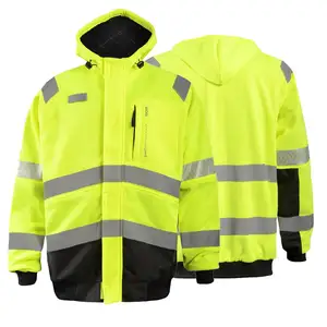 Meerdere Maten Aanpasbaar Oem Hi Vis Werkkleding Constructie Winter Reflecterende Hi-Vis Verkeersveiligheidskleding Jas