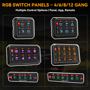 Panneau de commande RGB 8 voies 12V 24V avec télécommande et contrôle par application, interrupteurs de circuit LED tout-terrain <span class=keywords><strong>pour</strong></span> camping-car, SUV, VTT, UTV, camion - Product Image 2