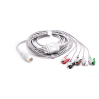 Kabel ECG dan kabel timbal untuk philippss ECG Leadwires 5 lead klip AHA Standard Direct-connect ECG Cable Supply pabrik