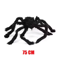 Grande araignée en peluche d'Halloween, décoration d'horreur pour fête, accessoire extérieur, araignée géante décorative 30-200cm, araignée noire pour farces