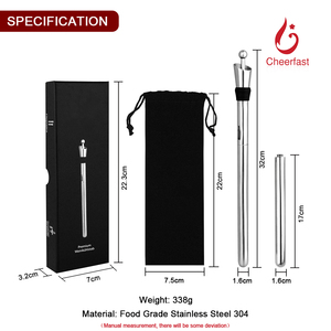 Cheerfast chai rượu vang Máy làm lạnh <span class=keywords><strong>Ice</strong></span> <span class=keywords><strong>Stick</strong></span> với Aerator pourer 3 trong 1 rượu vang Máy làm lạnh <span class=keywords><strong>Stick</strong></span> với Stopper rượu vang <span class=keywords><strong>Cooler</strong></span> <span class=keywords><strong>Stick</strong></span> Set - Product Image 5