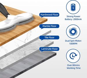 Self-Propelling Eco-Friendly Portable Hardwood Tile Floor <b>Cleaner</b> Automatic Cordless Electric Spinning <b>Spray</b> Mop Stainless Steel - Product Image 2